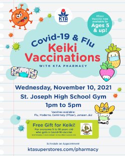 COVID-19 & Flu Keiki Vaccinations - November 10